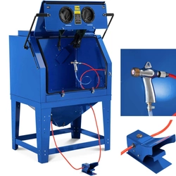 Cab pressure sandblaster with lighting and foot pedal 990 l - set