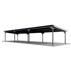 Cabanons / Carport U1 avec structure pour PV (Espacement des supports 5,4m)