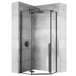 Cabina de ducha de esquina Rea Diamond Black 90x90x195 cm- ADICIONALMENTE 5% DESCUENTO PARA EL CÓDIGO REA5