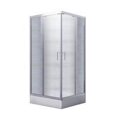 Cabină de duș pătrată modernă Besco 90x90x165 sticlă mată - REDUCERE suplimentară 5% cu codul BESCO5