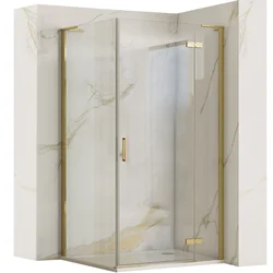 Cabina Doccia REA Hugo 100x80 Oro Spazzolato