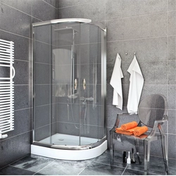 Cabine de douche semi-circulaire Sea-Horse Stylio 90x90x190 - verre transparent