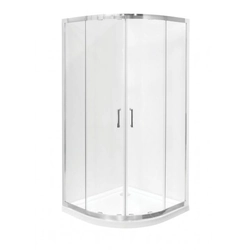 Cabine de duche semicircular Besco Modern 90x90x185 vidro transparente - DESCONTO adicional 5% com código BESCO5