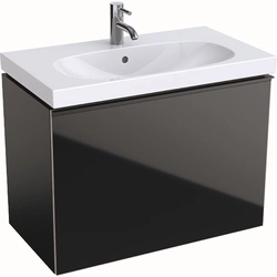 Cabinet Geberit Acanto for the sink, 75 cm narrower, black