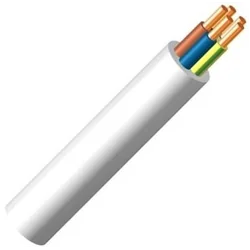 Câble d'installation YDY 5X10.0 ŻO fil rond blanc 450/750V KL.1