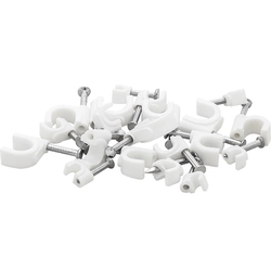 Cable holder 4mm white round 100 pcs