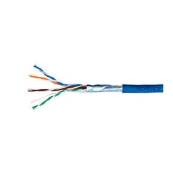 Câble Schrack F/UTP Cat.5e, HSEKF424H1, 4x2xAWG24/1, LS0H, Eca, bleu, boîte