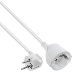 Cablu prelungitor de alimentare InLine InLine® angeld Tip F alb 15m