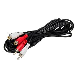 Cablu prelungitor RCA: 2xWTYK/2xGNIAZDO 5,0m 1 fiecare