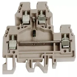 CABUR - Conector de tornillo 4 mm², 2-piętrowe con diodo, gris, DAS.4/C/GR; 1 ud.