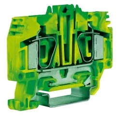 CABUR - Connettore a molla 6 mm², singolo, verde-giallo, HTE.6; 30 pz./pacchetto