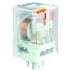 Industrial Relay R15-2012-23-1024-WT contacts 2P, load max 10A/230VAC, coil 24VDC, WT