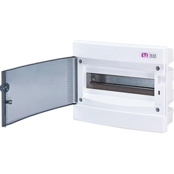 Flush-mounted housing 12 transparent door modules ECM12PT