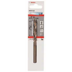 HSS-Co metal drills, DIN 338 7.5 x 69 x 109 mm BOSCH 2608585859