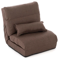 Cadeira reclinável confortável 220 x 60 x 14 cm, marrom