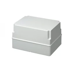 Caja aplicada cuadrada 300x220x180mm IP56 alta para unión de distribución ABS resistencia a los rayos UV sin pasacables bordes lisos