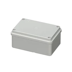 Caja cuadrada aplicada 120x80x50mm IP56 para unión de distribución ABS resistencia a los rayos UV sin ojales bordes lisos