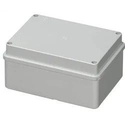 Caja cuadrada aplicada 150x110x70mm IP56 para unión de distribución ABS resistencia a los rayos UV sin ojales bordes lisos