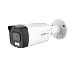 Cámara de vigilancia exterior, 5 MP, Dahua HAC-HFW1509TM-A-LED-0360B-S2, A todo color, lente 3.6mm, luz blanca 40m, micrófono incorporado