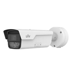 Cámara de vigilancia IP, LPR, lente 4MP, 2.8-12mm, IR 50m, RS485, IK10 - UNV PKC2640-Z28-IR-P