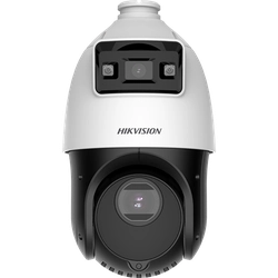 Cámara de vigilancia IP PTZ, TandemVu, DarkFighter y ColorVu, lentes 4MP, 2.8mm y 4.8~120mm, WL 30m, IR 100m, Audio, Alarma - HIKVISION DS-2SE4C425MWG-E14F0