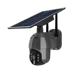 Cameră cu energie solară - Electronice inteligente - WiFi - PTZ - Negru - IP65