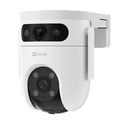 Caméra de surveillance IP Wi-Fi Pan&Tilt, Double 3K, Audio bidirectionnel, Carte SD, distance IR 30m, couleur 24/7 - EZVIZ H9c Double