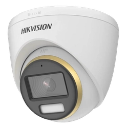 Câmera de Vigilância ColorVu, Analógico 2 Megapixels, Lente 2.8mm, Luz Branca 40m, Microfone Integrado - HIKVISION DS-2CE72DF3T-FS-2.8mm