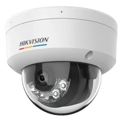 Câmera IP 2MP, ColorVu, lente 4mm, Smart Hybrid Light, IR 30m, luz branca 30m, microfone, PoE, IK08 - Hikvision DS-2CD1127G2H-LIU(4mm)