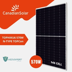 Canadian Solar CS6W-570T // Canadian Solar 570W saulės skydelis // TOPCon 144 elementų