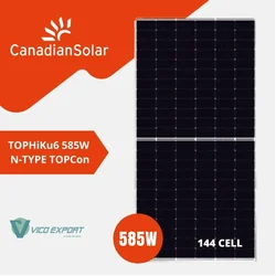 Canadian Solar CS6W-580T // Canadian Solar 580 W Panel solar // Ntype TOPCon 144 cells