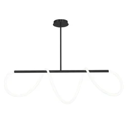 Candeeiro de teto LED APP856-CP Longo Preto