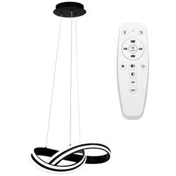 Candeeiro de teto LED moderno + REMOTE APP817-CP Preto