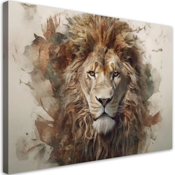 Canvastavla, Lion Animal Africa -120x80