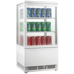 Capacidad de vitrina refrigerada 58l blanco | Amitek AK58EB