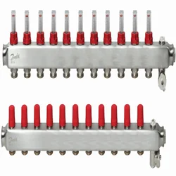 Capteur de chauffage au sol réglable avec débitmètre DANFOSS, SSM-11F, 11 anneaux