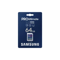 Card memorie microSD, Samsung PRO Ultimate, 64 GB, alb