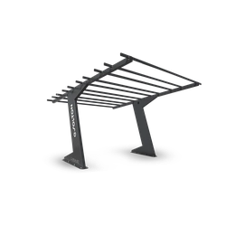 Carport à quatre positions - une structure à trois supports