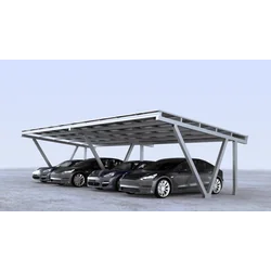 Carport fotovoltaic N-TYPE, cu două stații - structură