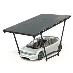 Carport med solcellepaneler - Model 02 (1 sæde)
