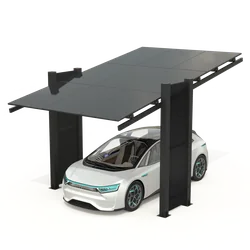 Carport med solcellepaneler - Model 03 (1 sæde)