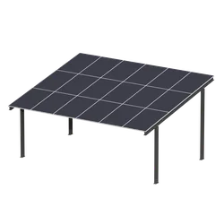 Carport med solcellspaneler - Modell 05 (2 säten)