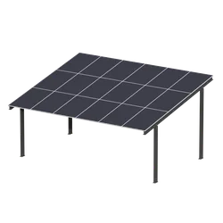 Carport mit Photovoltaik-Paneelen – Modell 05 (2 Sitzplätze)