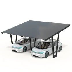 Carport mit Photovoltaik-Paneelen – Modell 06 (2 Sitzplätze)