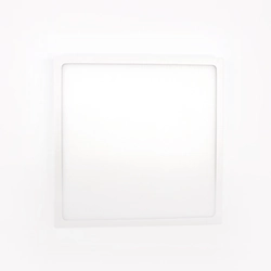 Carré LED en saillie avec cadre en aluminium blanc 190x190mm 18W 1620lm 3000K IP44 2 ans de garantie