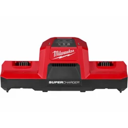 Carregador de bateria de compartimento duplo Milwaukee M18DBSC para ferramentas elétricas 18 V