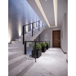 Carrelage d'escalier avec VEINS WHITE MARBLE 100x30 - Nouvelle collection !