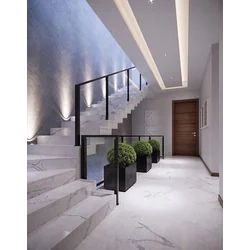 Carrelage d'escalier avec VEINS WHITE MARBLE 120x30 - Nouvelle collection !