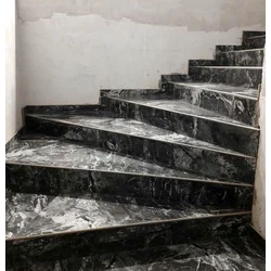 Carrelage imitation marbre pour escaliers 120x30 GRAPHITE / GRIS antidérapant NOUVEAU