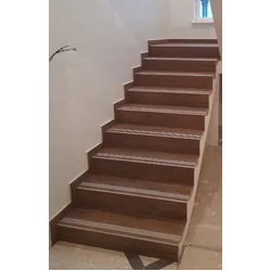 Carrelage WOODLIKE pour escalier 120x30 BRUN FONCÉ - contremarche + plinthe